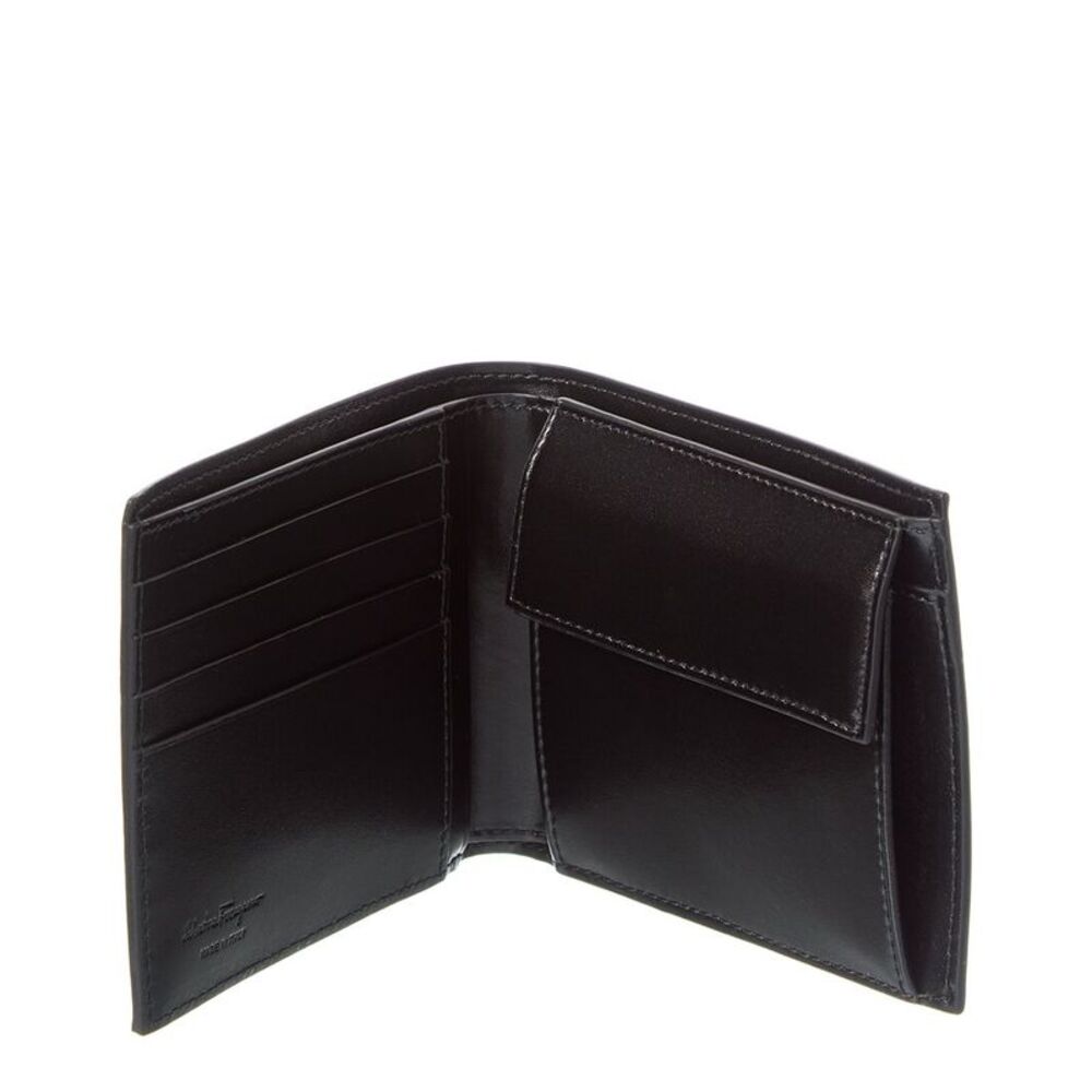Ferragamo Leather Bifold Wallet, Black - Picture 4 of 4